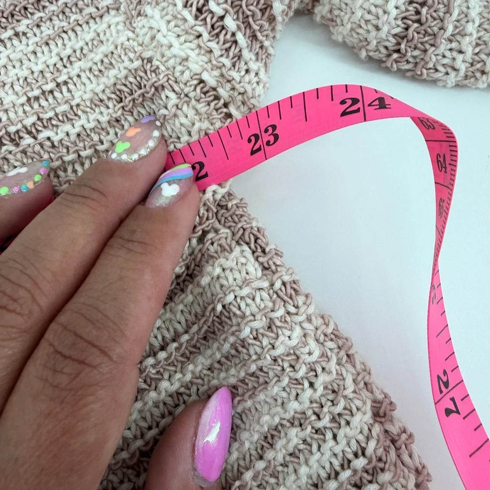 Pure Jill Sweater Textured Marled Knit Small Pink Womens Cotton‎ Blend Pullover